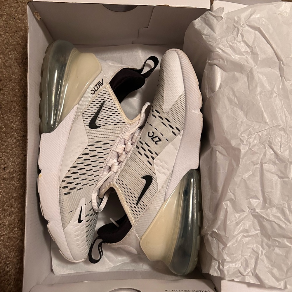 Nike Air Max 270 White and Black Sneakers